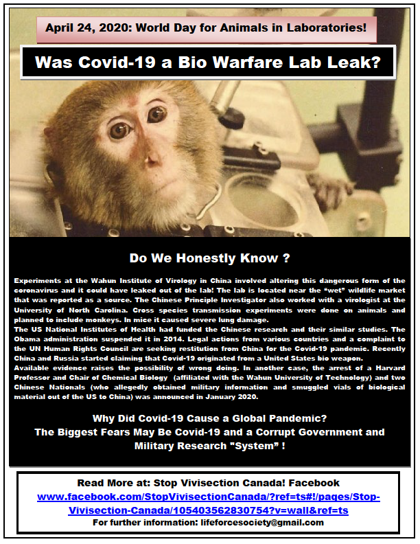 World Day For Animals In Laboratories April 24th, 2020 Part 2!